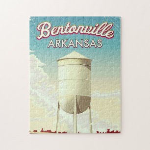 Puzzle Bentonville, Arkansas affiche de voyage.