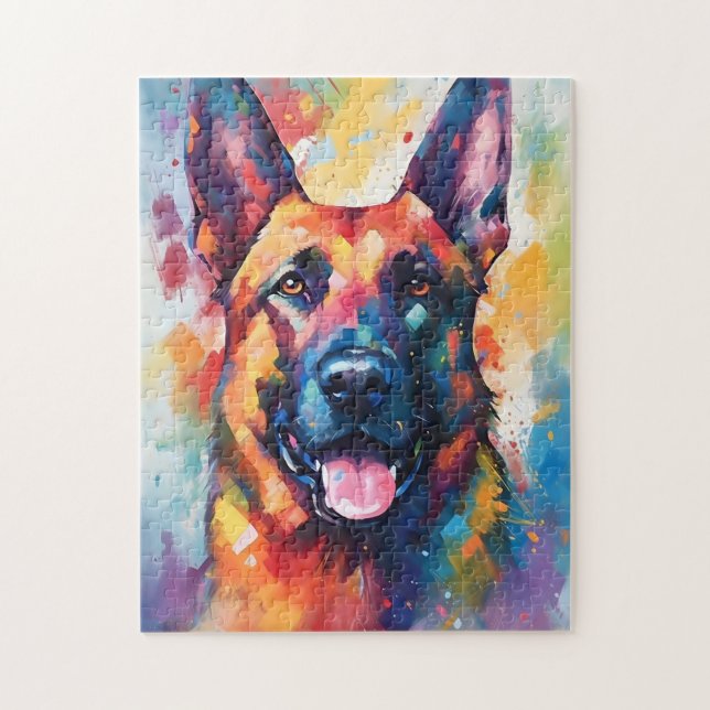 Puzzle Berger allemand coloré (Vertical)