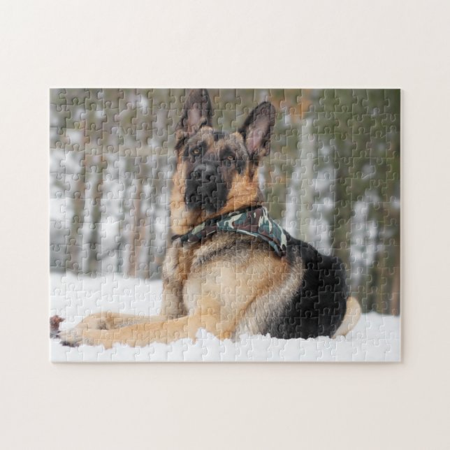 Puzzle Berger Allemand En Neige (Horizontal)