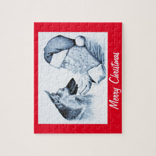 Puzzle Berger allemand et Père Noël