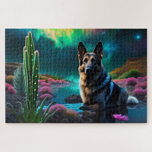 Puzzle Berger Allemand sur un Monde Extraterrestre (Horizontal)