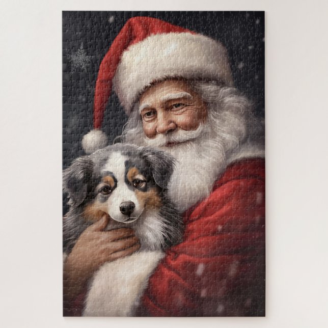 Puzzle Berger australien avec Noël du Père Noël (Vertical)