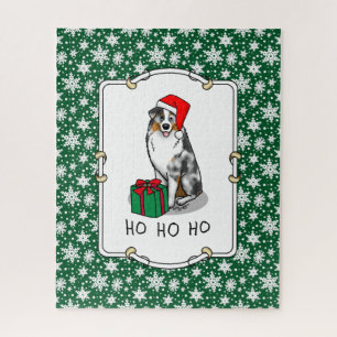 Puzzle Berger australien de Noël (bleu merle tan/w 1)