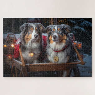 Puzzle Berger Australien Noël Traîneau Décor Noël