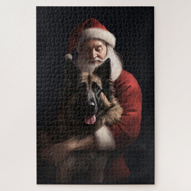 Puzzle Berger belge Père Noël Noël festif (Vertical)
