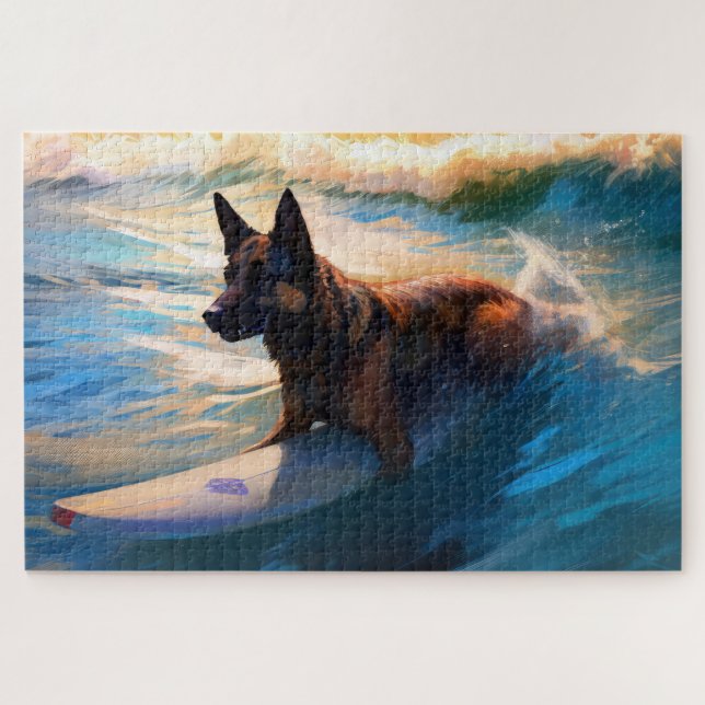 Puzzle Berger belge  Surf de plage Peinture (Horizontal)