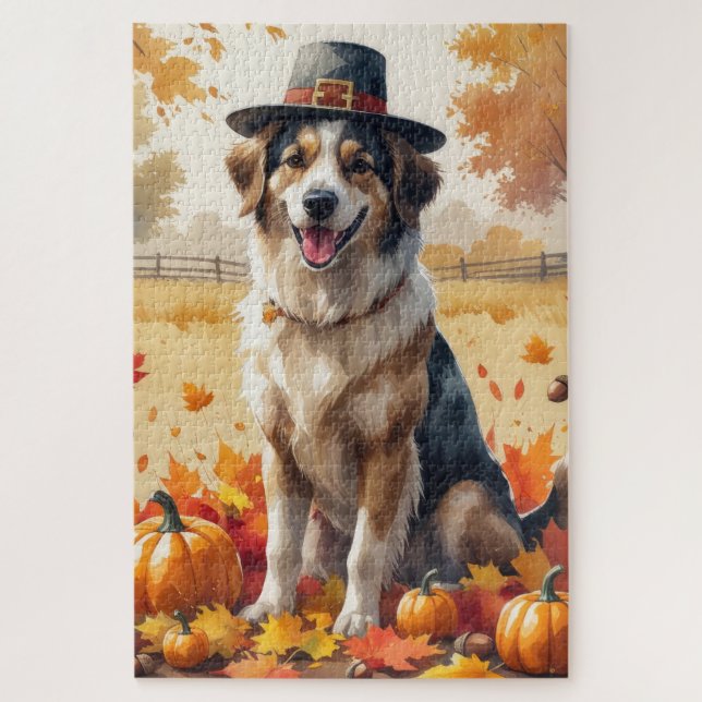 Puzzle Berger d'Anatolie dans les feuilles d'automne de T (Vertical)