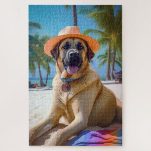 Puzzle Berger d'Anatolie sur la plage, cadeau d'été pour