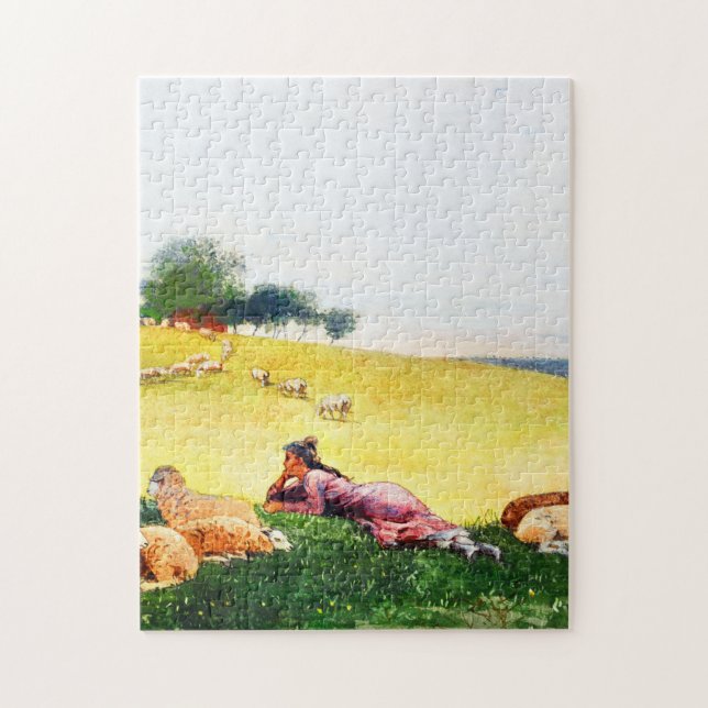 Puzzle Bergère de la ferme Houghton par Winslow Homer (Vertical)