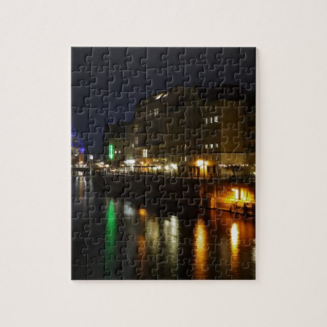 Puzzle Berlin Allemagne Nuit Spree Deutschland Nacht (Vertical)