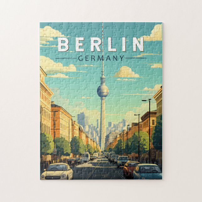 Puzzle Berlin Allemagne Travel Art Vintage (Vertical)