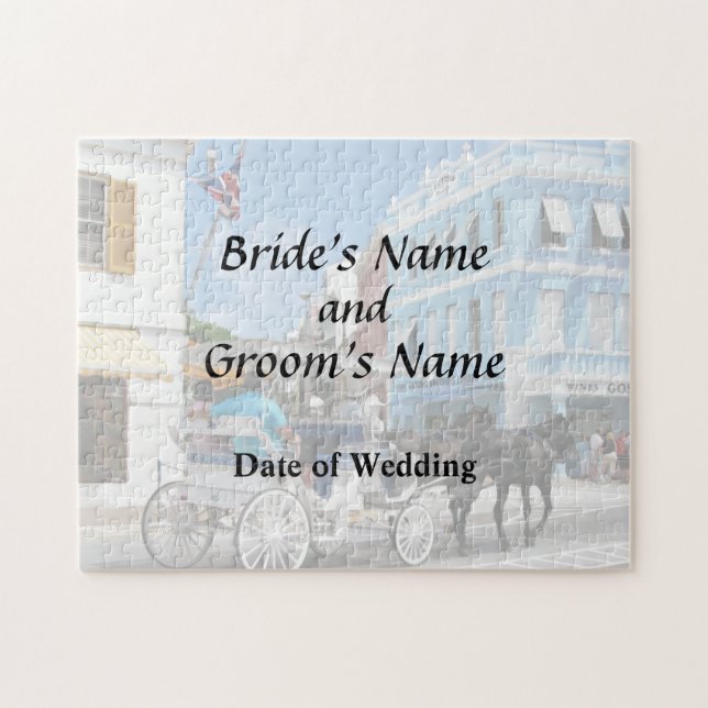 Puzzle Bermudes - Carrousel à Hamilton Faveurs de mariage (Horizontal)