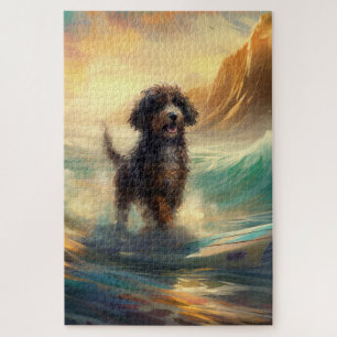 Puzzle Bernedoodle Beach Surf Peinture