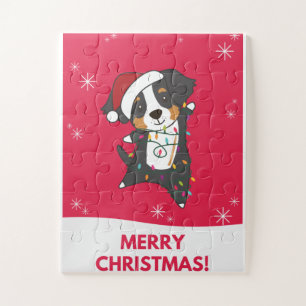 Puzzle Bernese Joyeux Noël Joyeux Chiens de Noël
