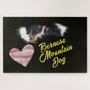 Puzzle Bernese Mountain Dog Eyes Solid Color 1000 pièce
