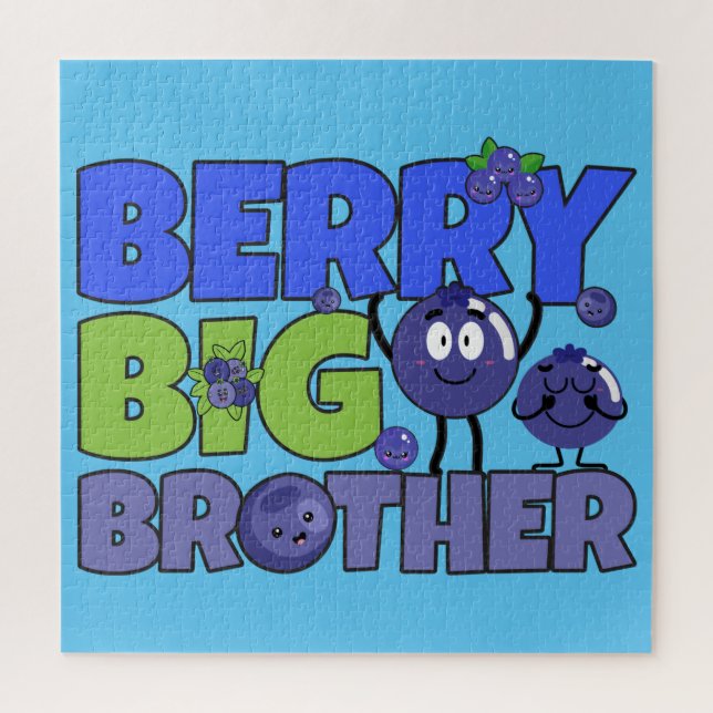Puzzle Berry Big Brother - Pun à bleuets - frère (Vertical)
