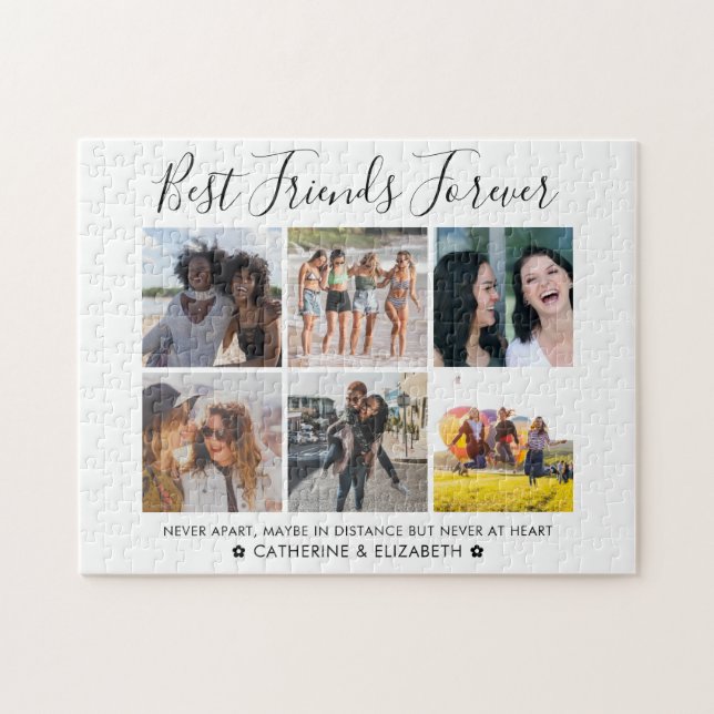 Puzzle Best Friends Forever 6 Photo BFF Besties Citation (Horizontal)