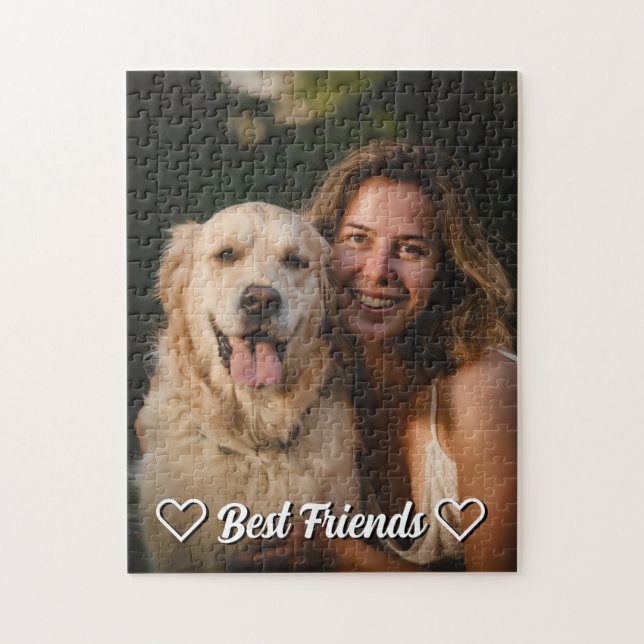 Puzzle Best Friends Pet Photo Custom Gift for Pet Lovers (Vertical)
