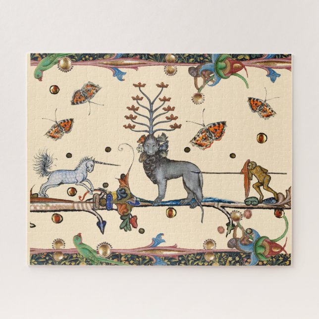 PUZZLE BESTIAIRE MÉDIÉVAL, BÊTE APOCALIYPTIQUE, UNICORN (Horizontal)