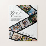 Puzzle Bestie | Collection moderne de 8 films photo bande<br><div class="desc">Un cadeau spécial et mémorable de collage photo pour vos meilleurs amis. Ce design comprend une mise en page de huit bandes de film photo pour afficher vos propres photos de meilleur ami spécial. "Bestie" est conçu dans une écriture stylisée et customisé avec la définition d'un meilleur ami. Envoyez un...</div>