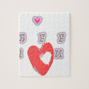 Puzzle BFF. Best Friends Forever : I Love You Art Print