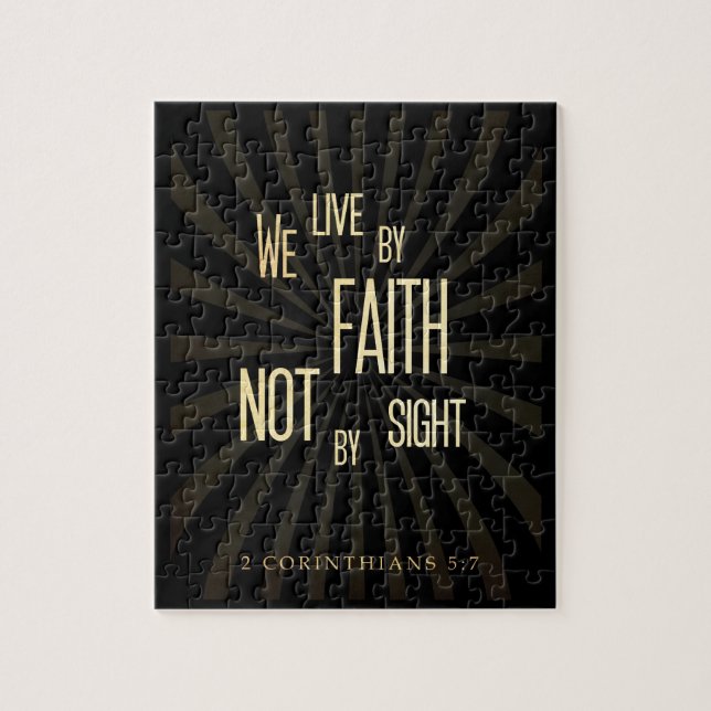 Puzzle Bible biblique chrétienne 2 Corinthiens 5:7 (Vertical)
