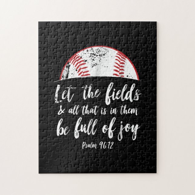 Puzzle Bible de baseball Verse mignon Psaume chrétien 96 (Vertical)