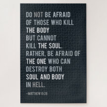 Bible Verse Matthieu 10:28 N'ayez pas peur Citer