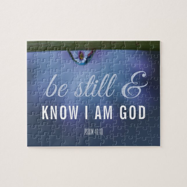 Puzzle Bible Verse Soyez toujours et Sachez que je suis D (Horizontal)
