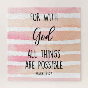 Puzzle Bible Verse Toutes les choses sont possibles avec 