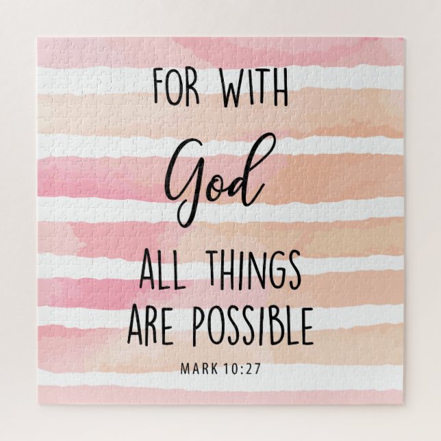 Puzzle Bible Verse Toutes les choses sont possibles avec  (Vertical)