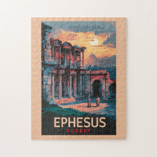 Puzzle Bibliothèque Ephesus de Celsus Travel Art Vintage