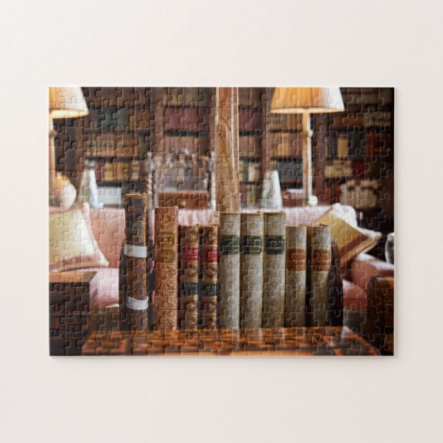 Puzzle Bibliothèque ver de livres à Hever Castle - 16x20  (Horizontal)