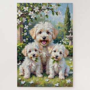 Puzzle Bichon Frise Jasmine Garden Art