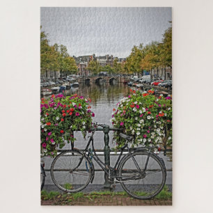 Puzzle Bicyclettes et canaux à Amsterdam - 20x30 - PC