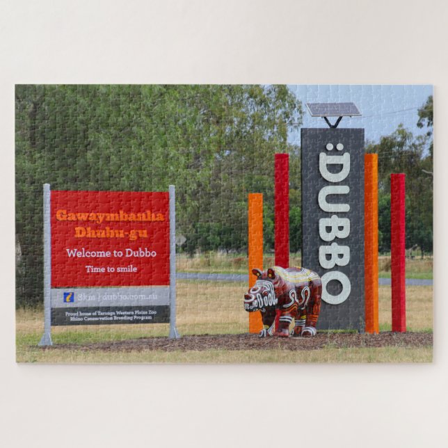 Puzzle Bienvenue à Dubbo, Australie, panneau (Horizontal)