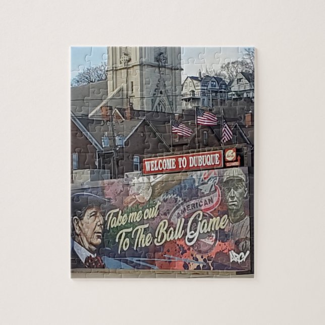 Puzzle Bienvenue à Dubuque, Iowa Keepsaké Souvenir (Vertical)