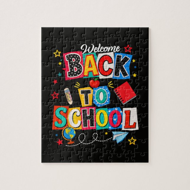 Puzzle Bienvenue à l'école Professeur Bonne Première Jour (Vertical)