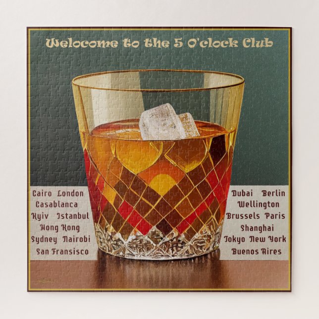 Puzzle Bienvenue au Club 5 O'clock Mid Century Design (Vertical)