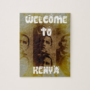 Puzzle Bienvenue au Kenya avec le collage Obama