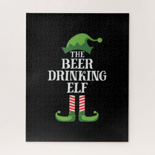 Puzzle Bière Boire Elf Correspondant Famille Groupe Noël