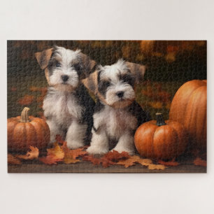 Puzzle Biewer Terrier chiot Automne Délice Citrouille