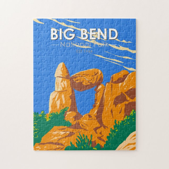 Puzzle Big Bend National Park Balances Rock Vintage (Vertical)