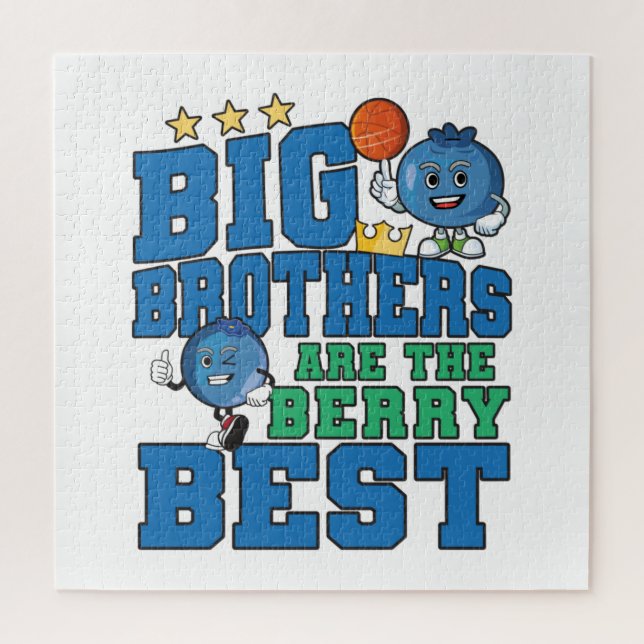 Puzzle Big Brothers are the Berry Best - Blueberry Pun (Vertical)