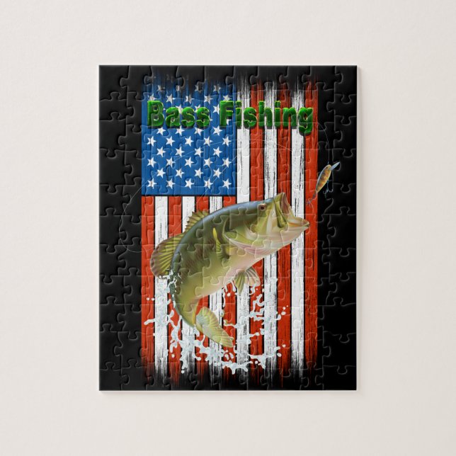 Puzzle Big Mouth Basse Pêche USA (Vertical)