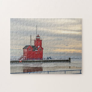 Puzzle Big Red Lighthouse in Holland MI - 252 pièce