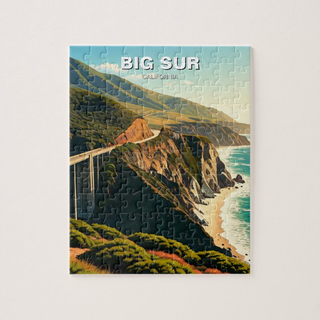 Puzzle Big Sur côte centrale de Californie (Vertical)