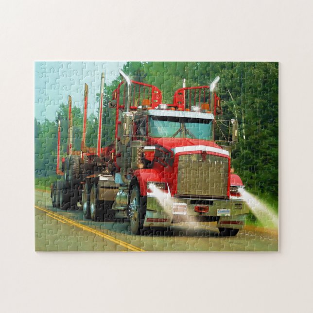 Puzzle Big Truck and Highway Art pour les amateurs de cam (Horizontal)