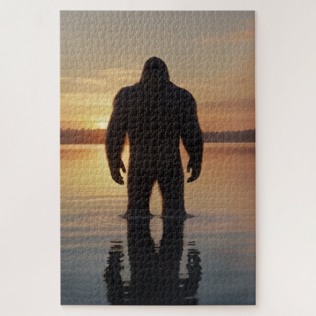 Puzzle Bigfoot au lac Sunset (Vertical)