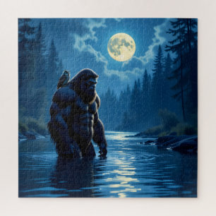 Puzzle Bigfoot avec un hibou sur son épaule